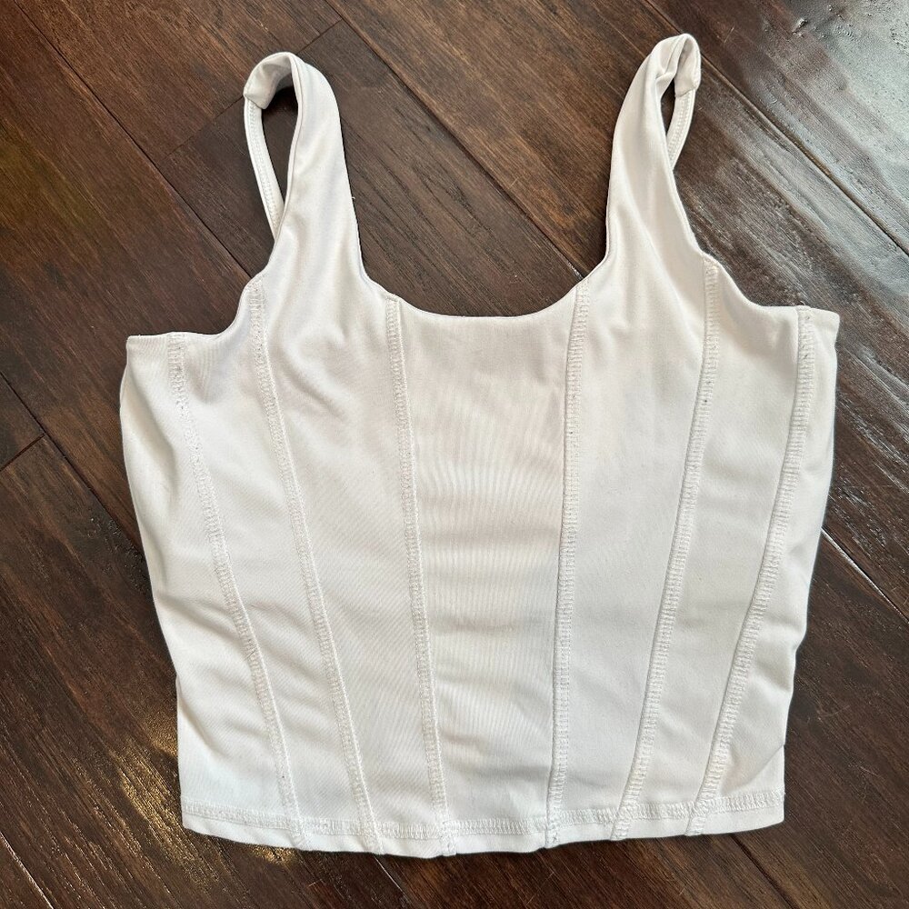Five Dancewear White Corset Tank Top